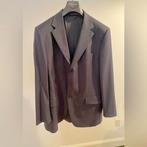 FAÇONNABLE MEN’S BLACK WOOL 3-BUTTON BLAZER  NEW SIZE 56 EU / 46 US -